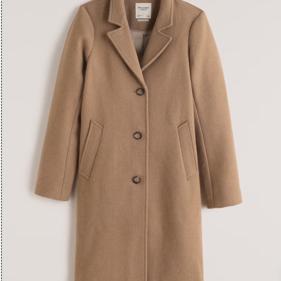 Abercrombie Wool-Blend Dad Coat Size M - Picture 3 of 3